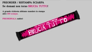 RISTAMPA – Una sciarpa per LUCHA y SIESTA / Se domani non torno BRUCIA TUTTO / malinconiafumogeno